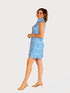 Mandarine Collar Sleeveless Mini Bodycon Dress - D2097